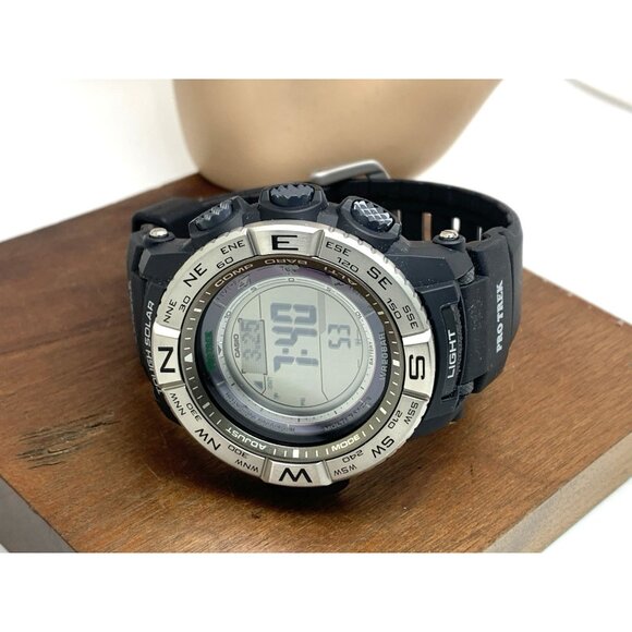 Casio Pro Trek Men's Watch PRW-3500 Solar Triple Sensor Digital Black Resin 3414 - Picture 9 of 15